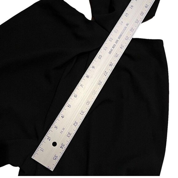 Alice Olivia Cara Jumpsuit 0 Black Cutout Crepe Pleated Sleeveless Wide Leg Fall - Picture 13 of 16